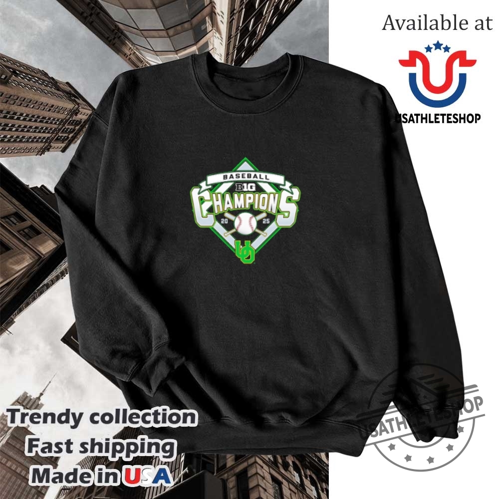 Oregon Ducks 2025 Big Ten Baseball Regular Season Champions Shirt 5 Oregon Ducks 2025 Big Ten Baseball Regular Season Champions shirt