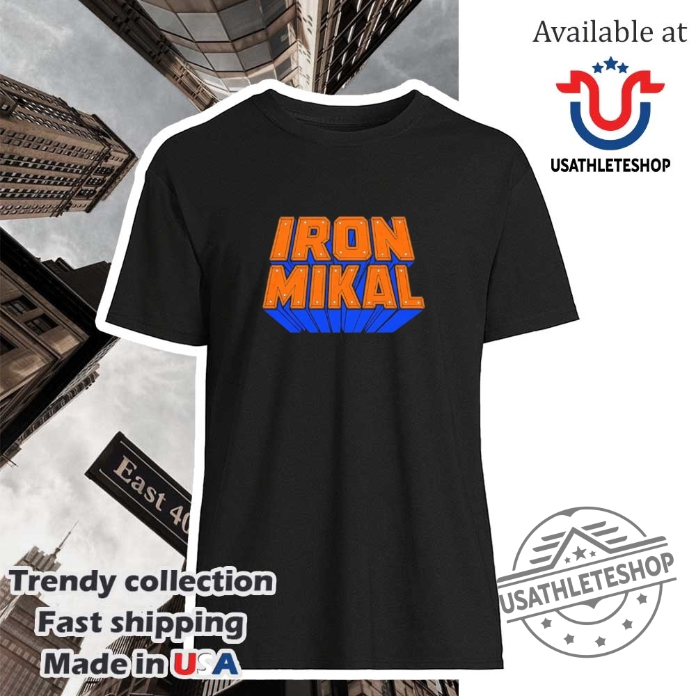 "Shop 2025 Oklahoma City Thunder and Knicks NBA Playoffs T-Shirts" 30 Iron Mikal Bridges New York Knicks Shirt