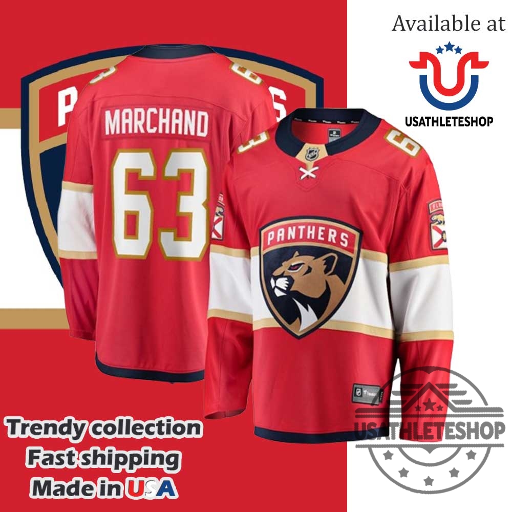 Marchand Florida Panthers Jersey Nhl Red Home Captain Jersey 5 Marchand Florida Panthers Jersey NHL Red Home Captain Jersey