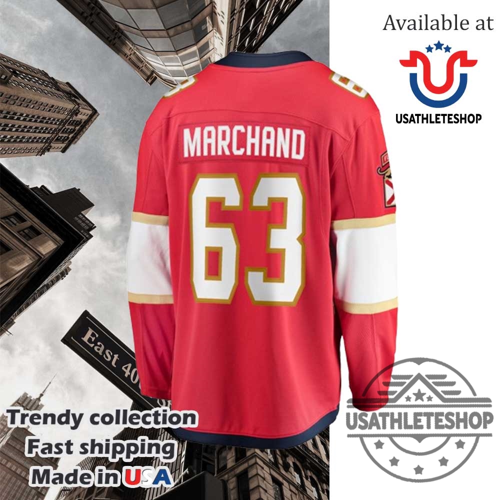 Marchand Florida Panthers Jersey Nhl Red Home Captain Jersey 7 Marchand Florida Panthers Jersey NHL Red Home Captain Jersey