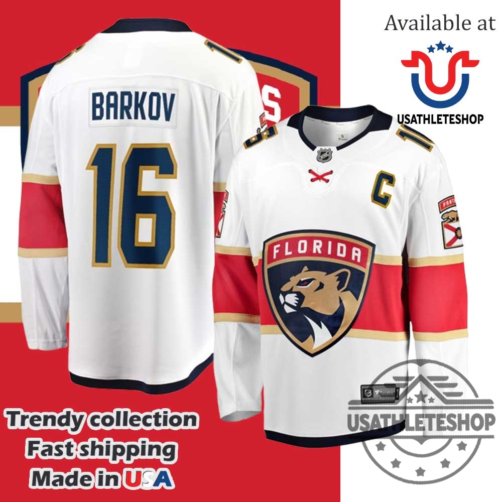 Aleksander Barkov Florida Panthers Jersey Nhl White Home Captain Jersey 5 Aleksander Barkov Florida Panthers Jersey NHL White Home Captain Jersey
