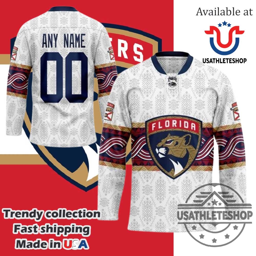 Nhl Florida Panthers Personalized Native Design Hockey Jersey 5 NHL Florida Panthers Personalized Native Design Hockey Jersey