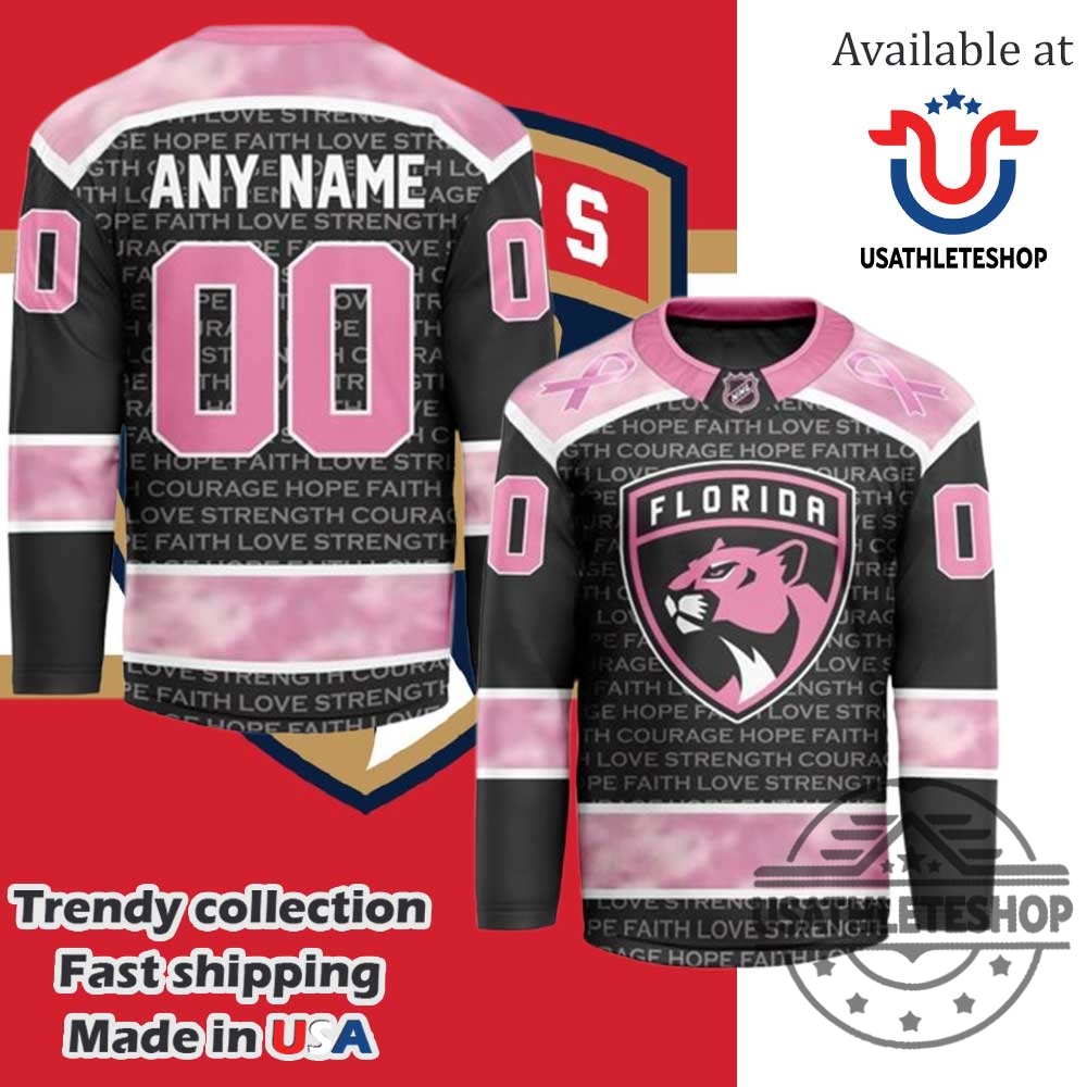 Nhl Florida Panthers Special Pink Fight Breast Cancer Hockey Jersey 5 NHL Florida Panthers Special Pink Fight Breast Cancer Hockey Jersey
