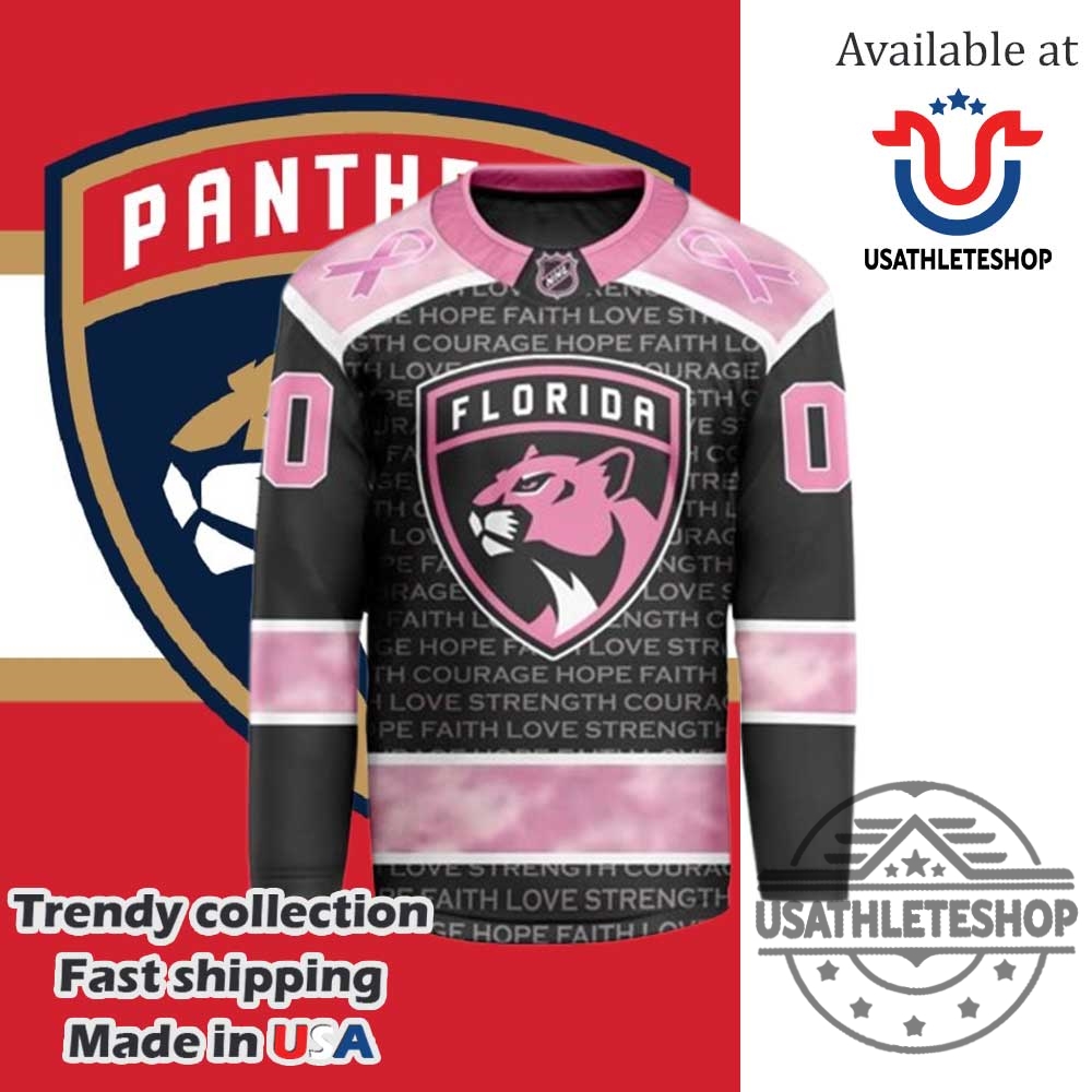 Nhl Florida Panthers Special Pink Fight Breast Cancer Hockey Jersey 6 NHL Florida Panthers Special Pink Fight Breast Cancer Hockey Jersey
