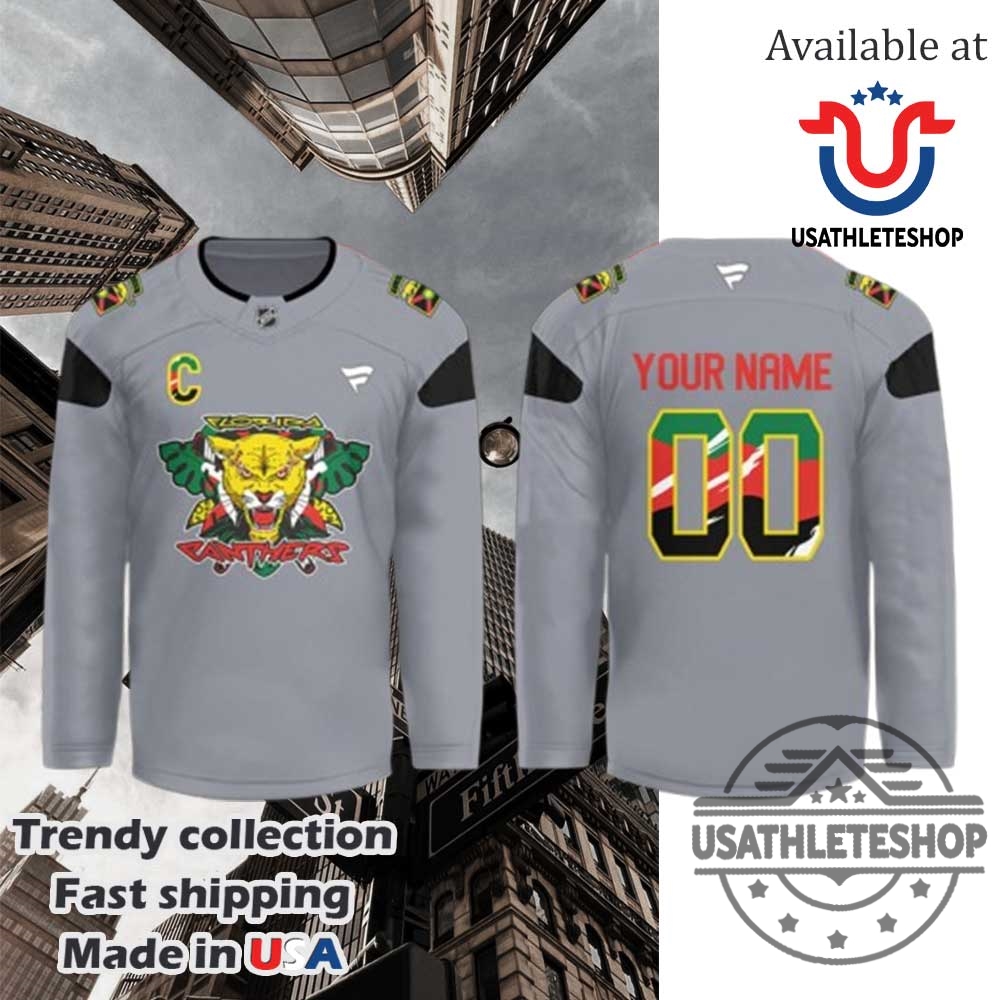 "Top 5 Must-Have Florida Panthers Jerseys for Every Die-Hard Fan" 8 Florida Panthers Black History Month Custom Hockey Jersey