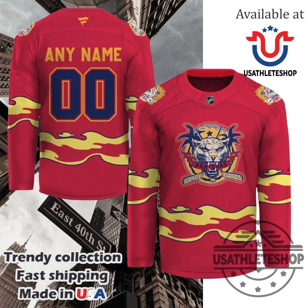 "Top 5 Must-Have Florida Panthers Jerseys for Every Die-Hard Fan" 9 Florida Panthers Vamos Gatos Night Hockey Jersey