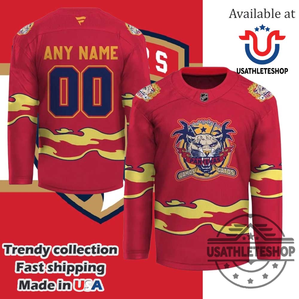 Florida Panthers Vamos Gatos Night Hockey Jersey 5 Florida Panthers Vamos Gatos Night Hockey Jersey