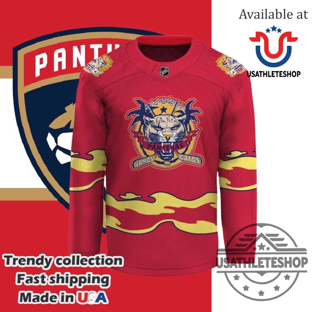 Florida Panthers Vamos Gatos Night Hockey Jersey 6 Florida Panthers Vamos Gatos Night Hockey Jersey