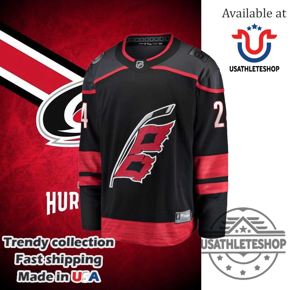 Carolina Hurricanes Seth Jarvis Black Home Breakaway Jersey 6 Carolina Hurricanes Seth Jarvis Black Home Breakaway Jersey