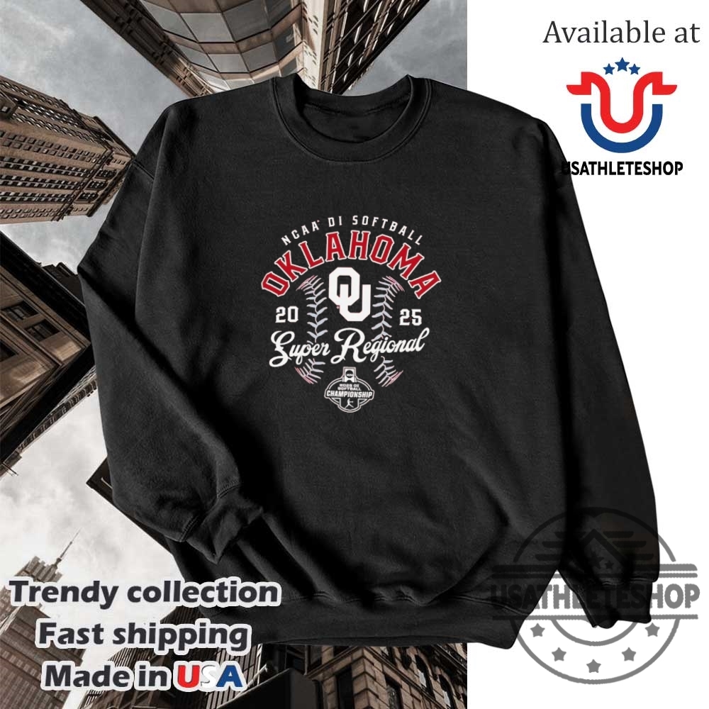 Oklahoma Sooners 2025 Ncaa Division I Softball Super Regional Shirt 5 Oklahoma Sooners 2025 NCAA Division I Softball Super Regional shirt