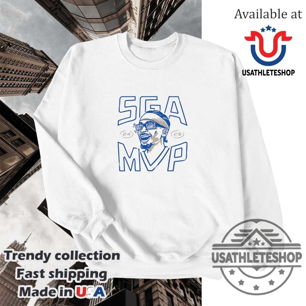 Sga Mvp 20242025 Shai Gilgeousalexander Wearing Watch The Games Glasses Shirt 5 SGA MVP 2024-2025 Shai Gilgeous-Alexander wearing watch the games glasses shirt