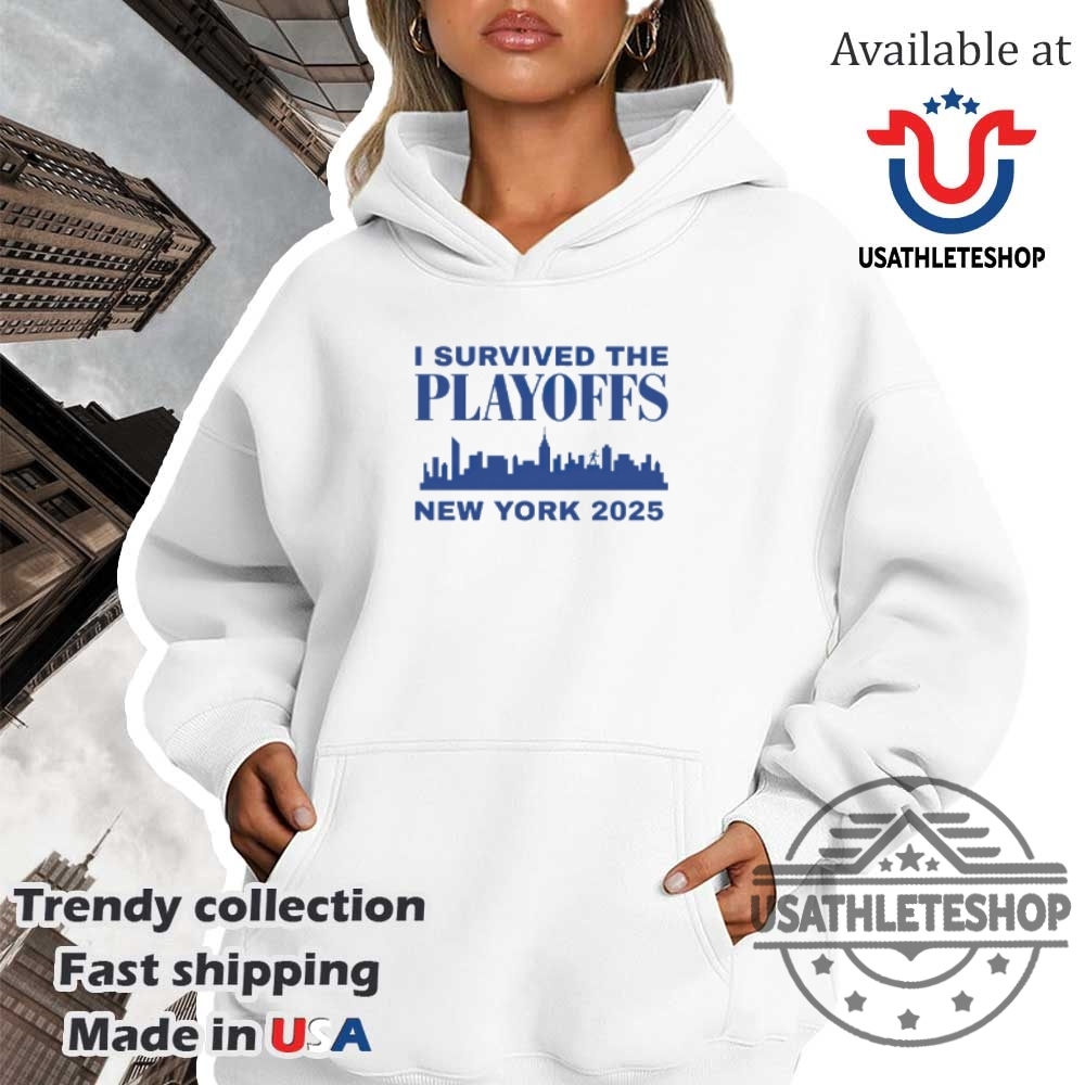 I Survived The Playoffs New York 2025 City Skyline Shirt 4 I Survived The Playoffs New York 2025 city skyline shirt