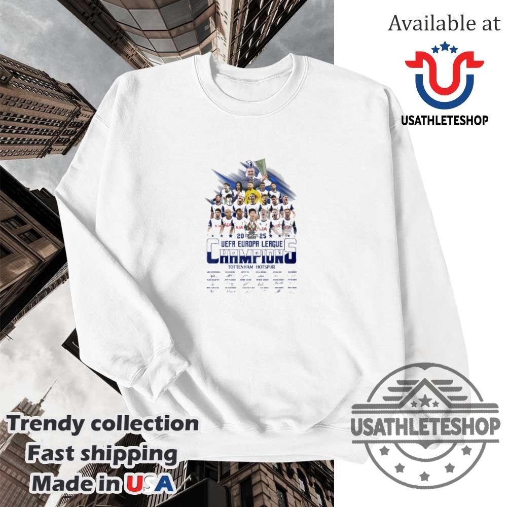 2025 Europa League Champions Tottenham Hotspur Player Signatures Shirt 5 2025 Europa League Champions Tottenham Hotspur Player Signatures shirt