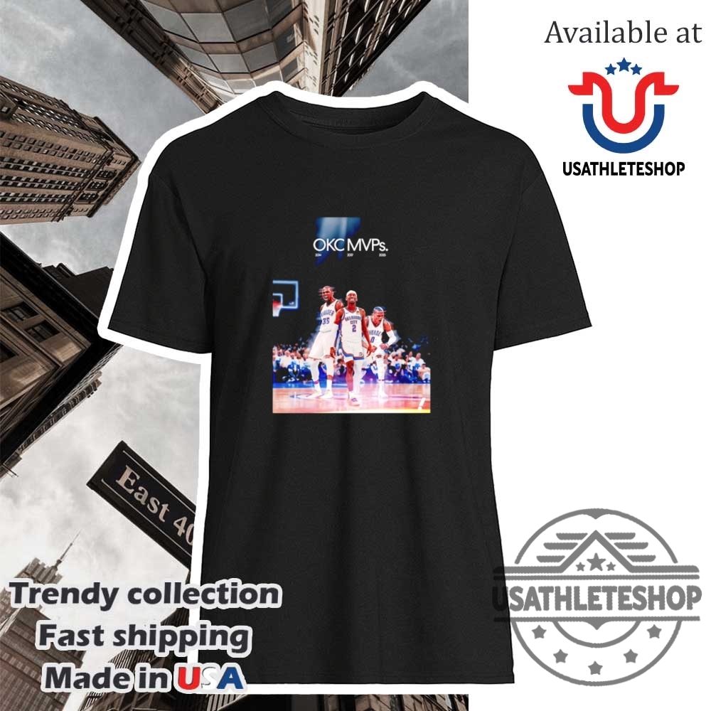 "Stylish NBA and MLB Shirts: Top Picks for 2025 Sports Fans" 19 Okc Thunder Mvps 2014 2017 2025 Shirt