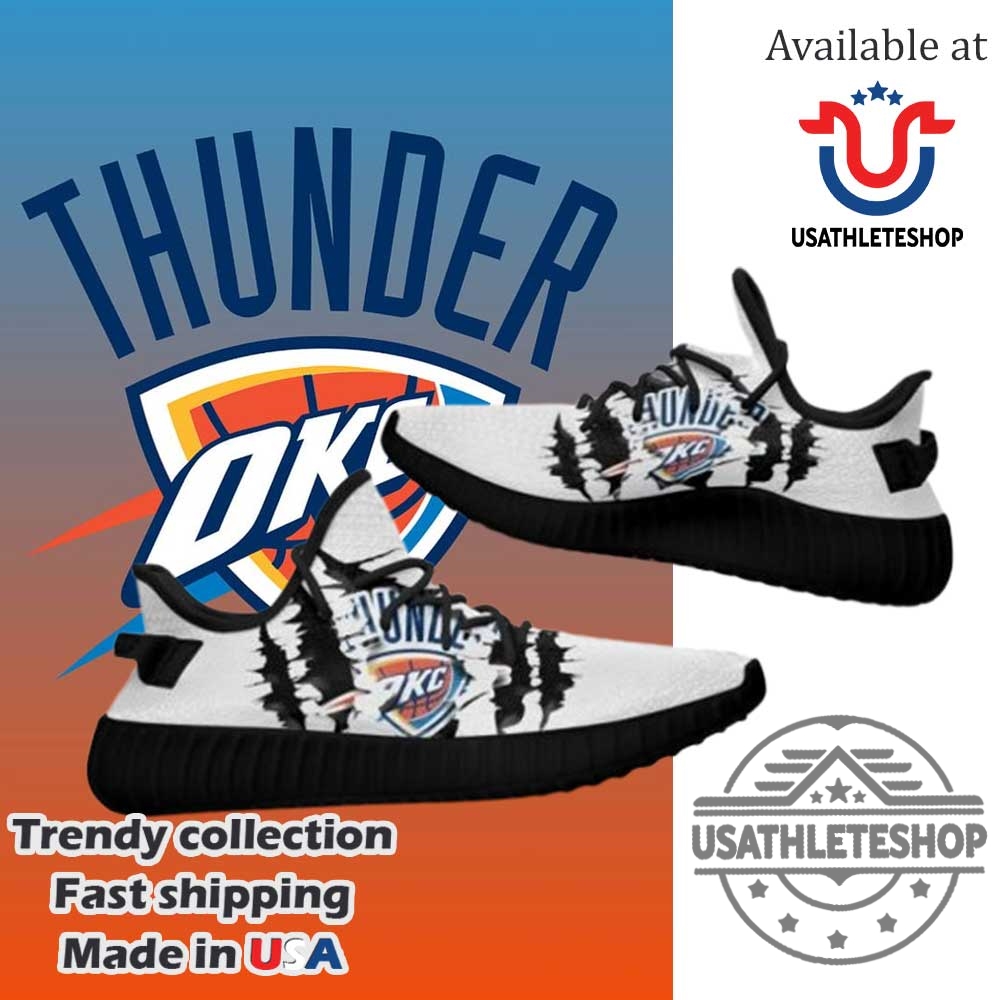 Oklahoma City Thunder Yeezy Boost White Scratch Black Sole 3 Oklahoma City Thunder Yeezy Boost – White Scratch Black Sole