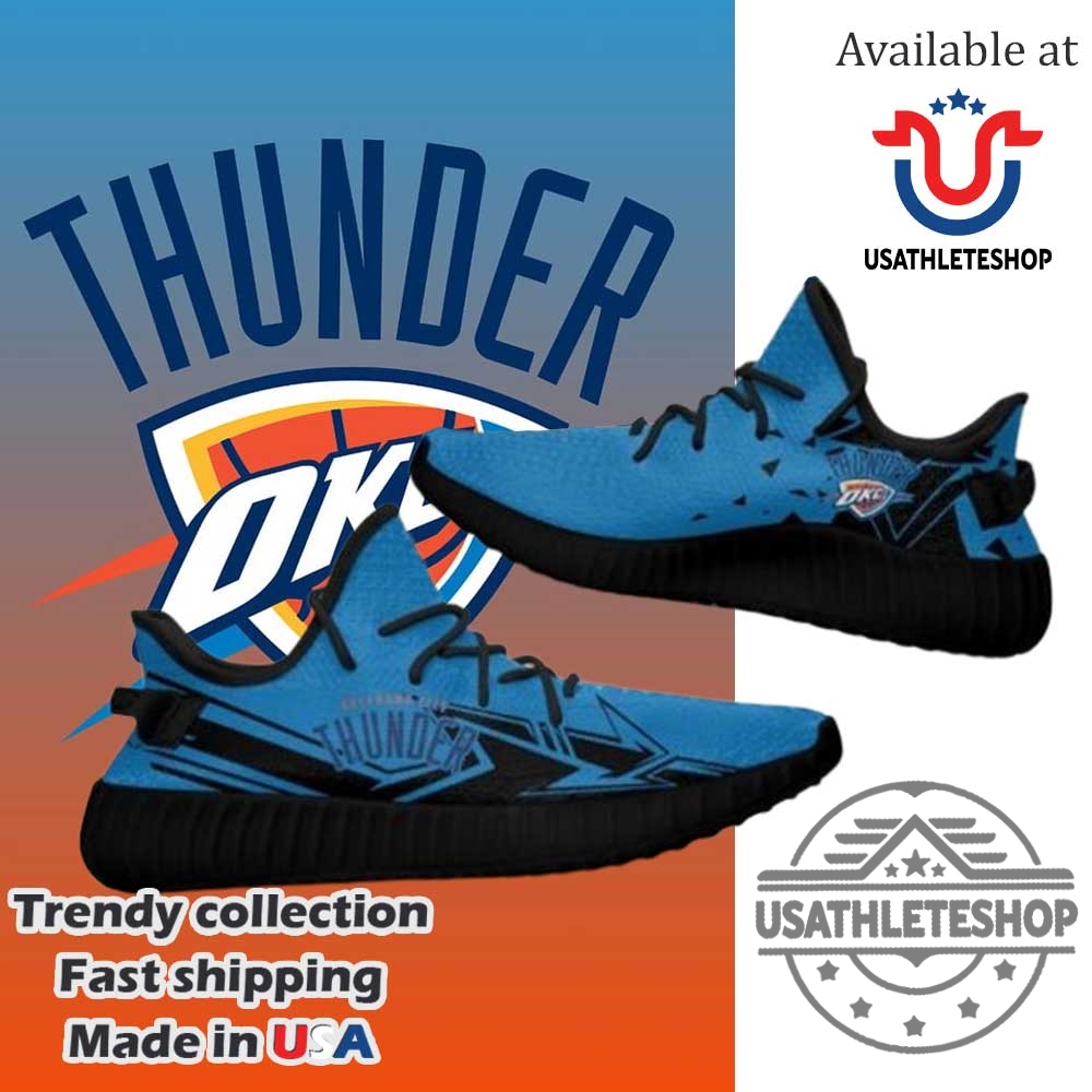 Oklahoma City Thunder Yeezy Boost Blue Black Arrow Black Sole 3 Oklahoma City Thunder Yeezy Boost – Blue Black Arrow, Black Sole