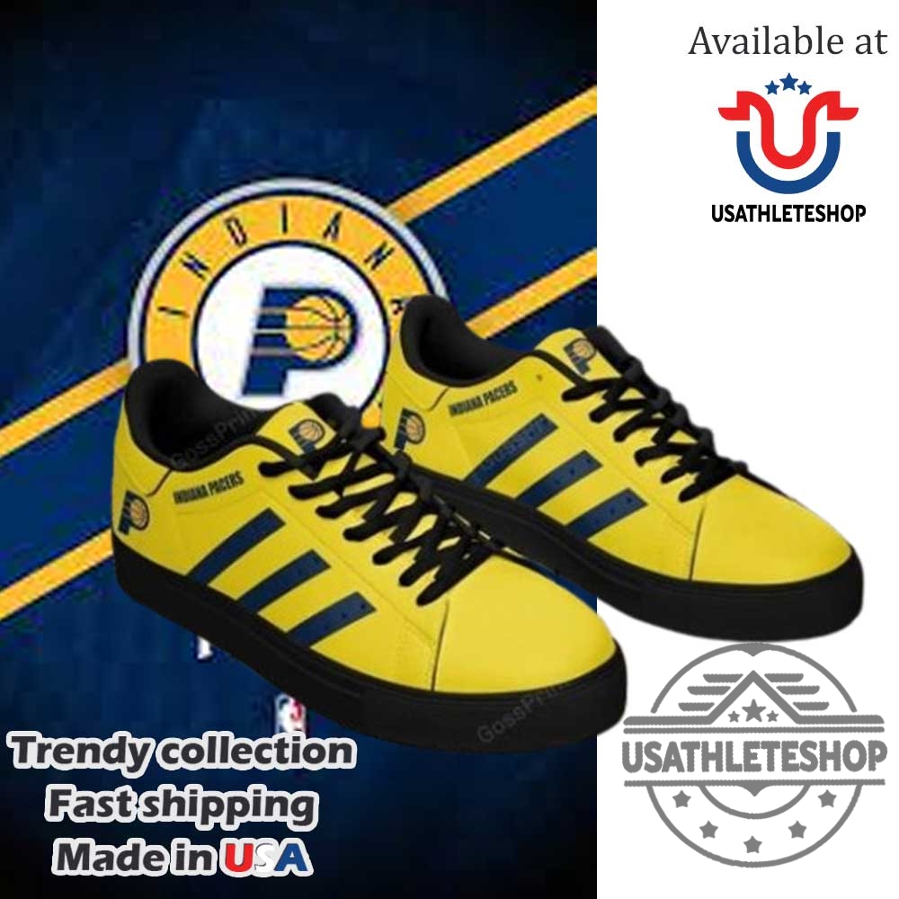 Indiana Pacers Stan Smith Shoes Gold Blue Black Sole 5 Indiana Pacers Stan Smith Shoes – Gold Blue Black Sole