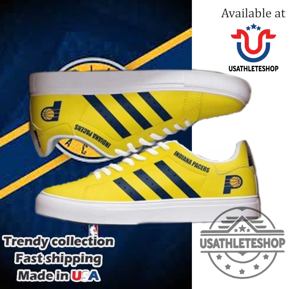Indiana Pacers Stan Smith Shoes Gold Blue White Sole 5 Indiana Pacers Stan Smith Shoes – Gold Blue White Sole