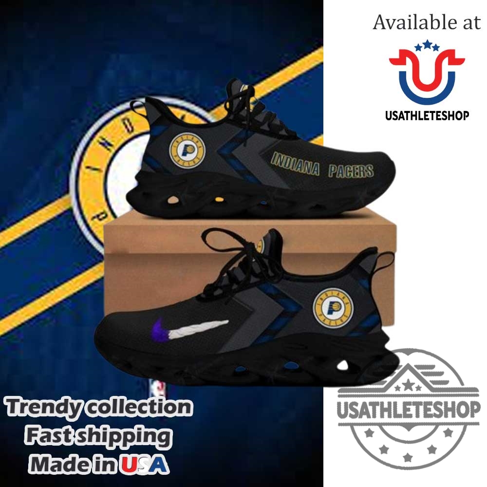 Indiana Pacers Max Soul Sneakers Black Blue Sports Shoes 5 Indiana Pacers Max Soul Sneakers – Black Blue Sports Shoes
