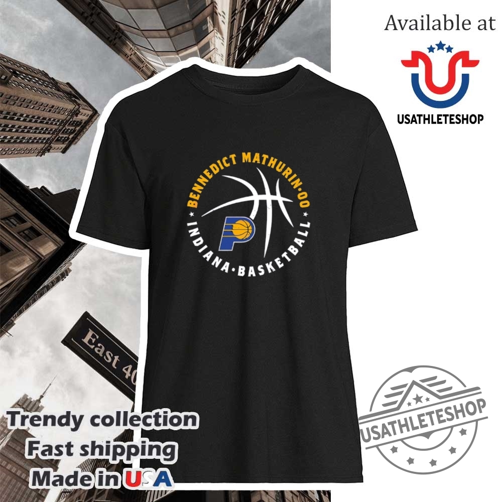 Bennedict Mathurin Indiana Pacers Basketball Player Ball Shirt