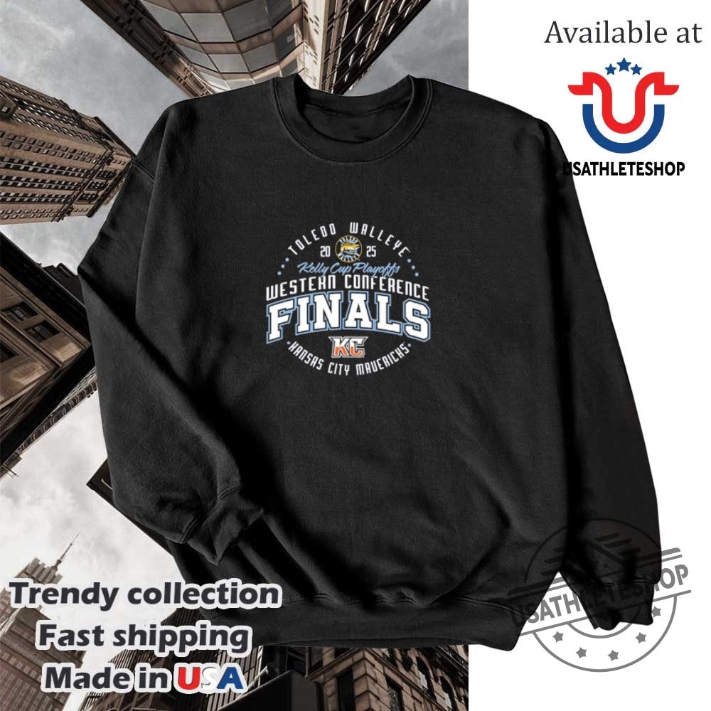 Toledo Walleye Vs Kansas City Mavericks 2025 Western Conference Finals Tee 5 Toledo Walleye vs Kansas City Mavericks 2025 Western Conference Finals Tee