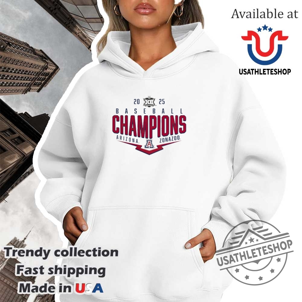 Arizona Wildcats 2025 Big 12 Baseball Champions Tshirt 4 Arizona Wildcats 2025 Big 12 Baseball Champions T-Shirt