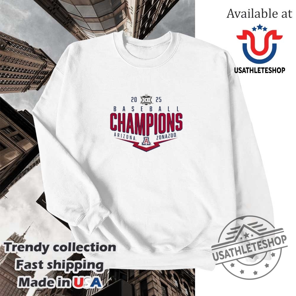 Arizona Wildcats 2025 Big 12 Baseball Champions Tshirt 5 Arizona Wildcats 2025 Big 12 Baseball Champions T-Shirt