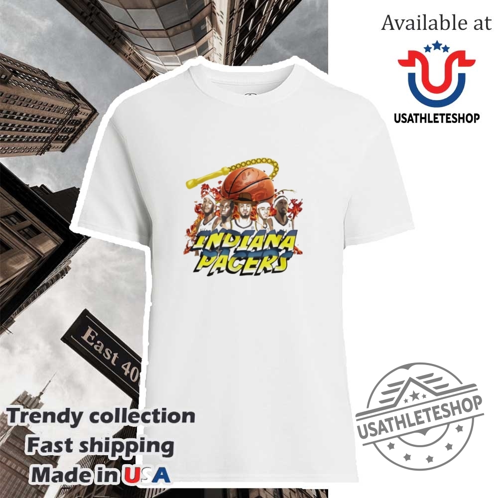 "Vintage Basketball and Baseball Tees: Retro, Parody, and Legends Collectibles" 20 Indiana Pacers Comicstyle Retro Basketball Team Shirt