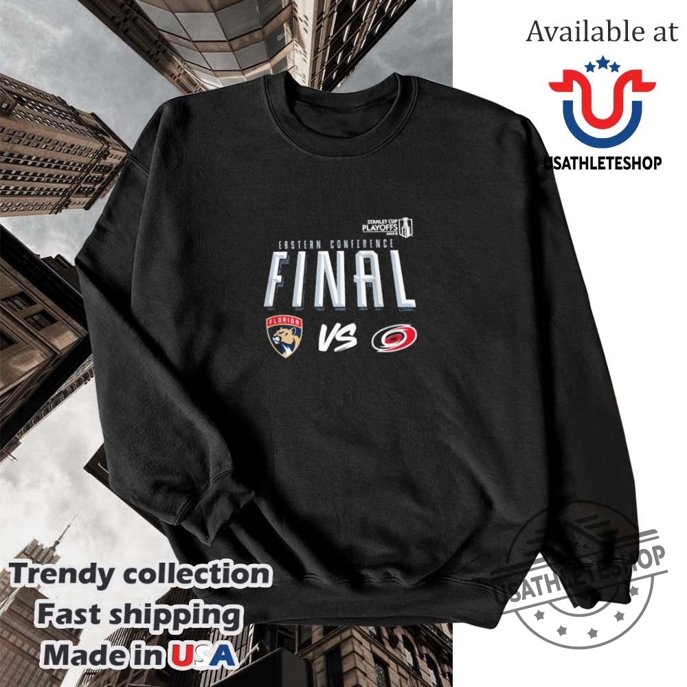 Florida Panthers Vs Carolina Hurricanes Ec Finals 2025 Matchup Tee 5 Florida Panthers vs Carolina Hurricanes EC Finals 2025 Match-Up Tee