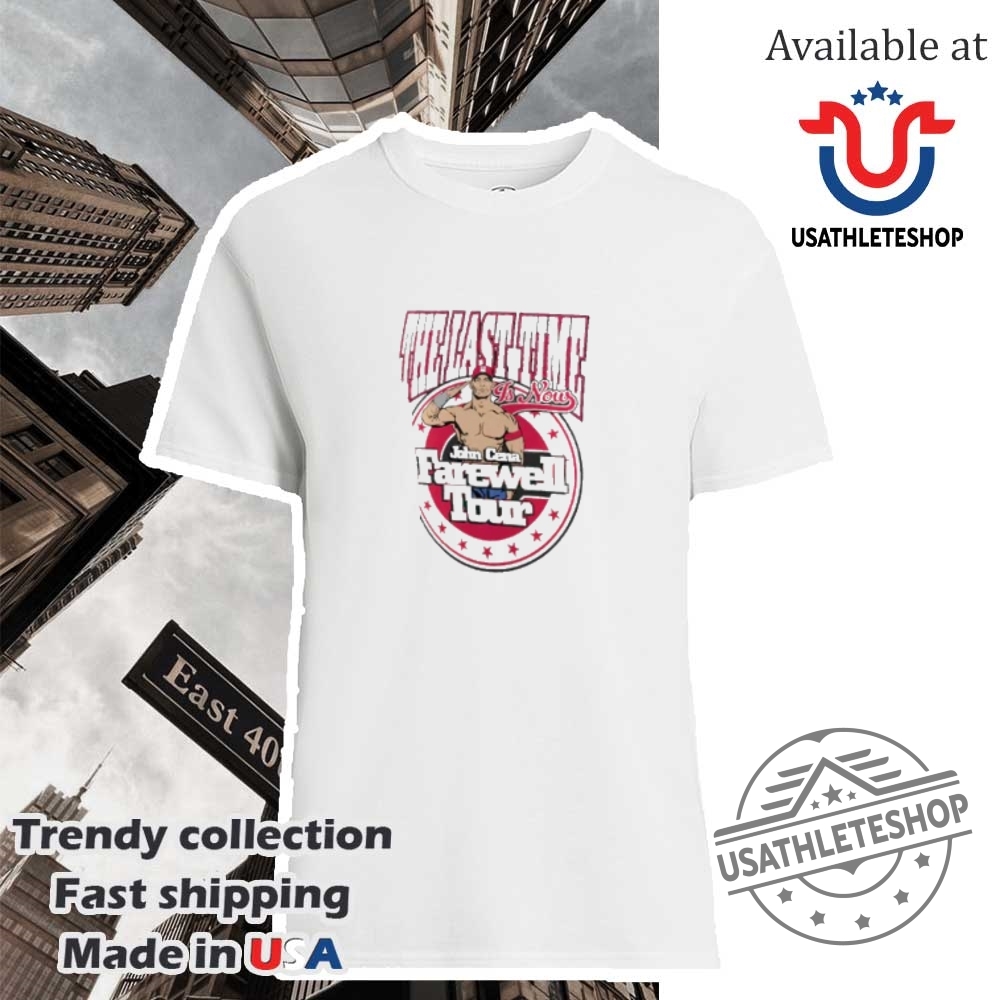 "Vintage Basketball and Baseball Tees: Retro, Parody, and Legends Collectibles" 33 John Cena Farewell Tour 2025 Shirt The Last Time Is Now Wwe Edition