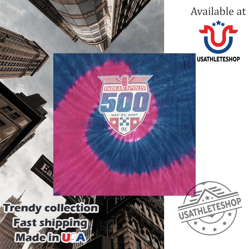 Indy 500 Shirt Blue Tie Dye 2007 3 Indy 500 Shirt Blue Tie Dye 2007