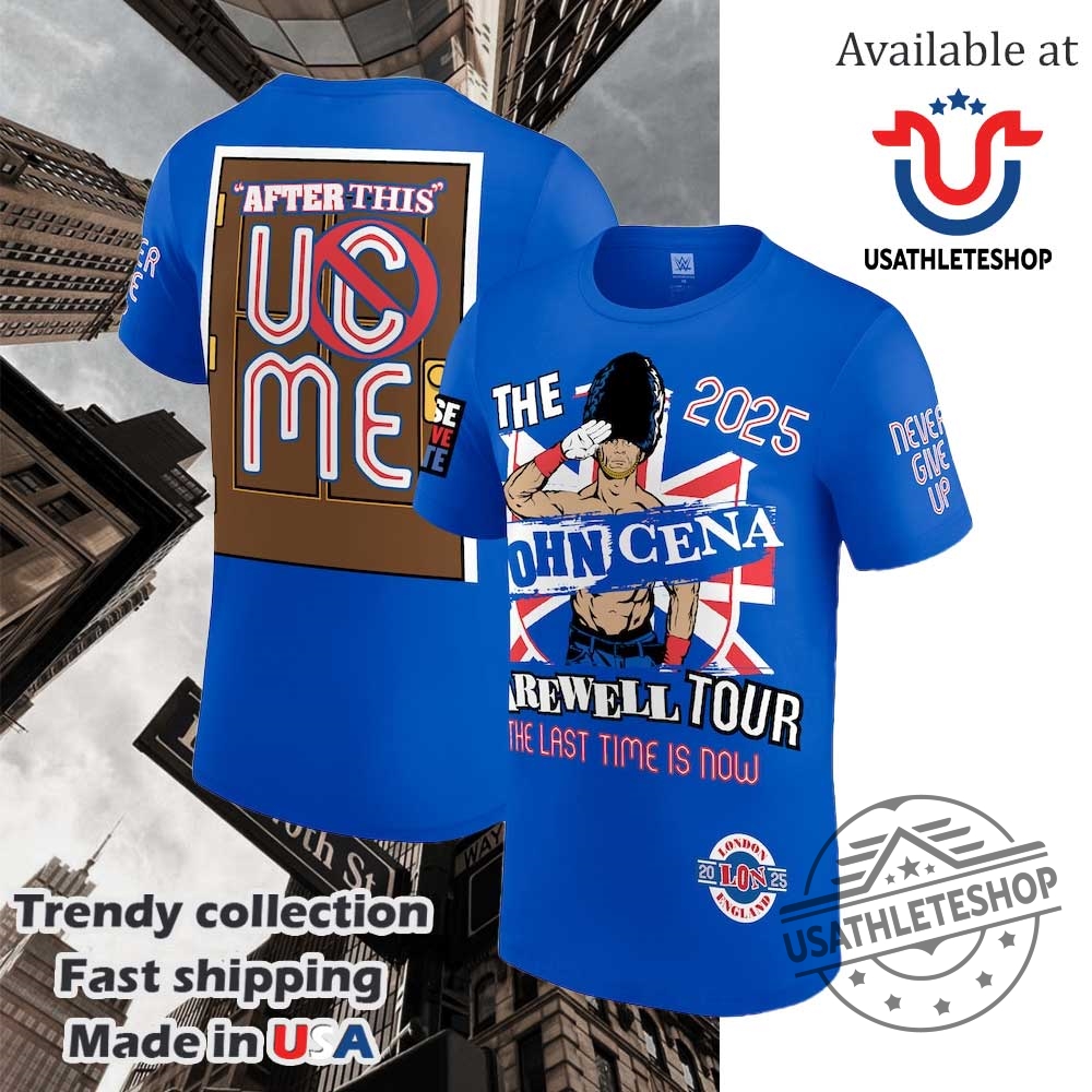 "Shop Vintage and Farewell Tour Shirts: Indy 500 & WWE Highlights" 6 Blue John Cena Farewell Tour 2025 London Tshirt
