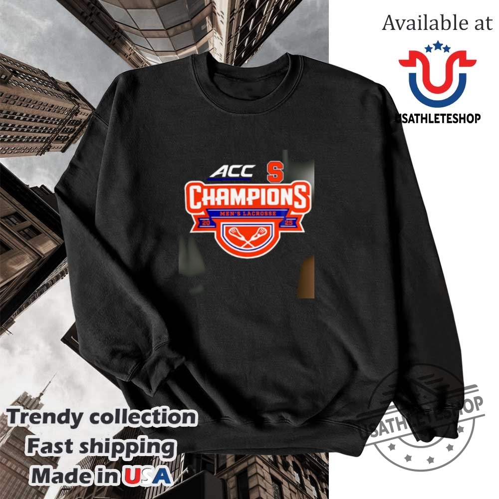 Syracuse Orange Acc Mens Lacrosse 2025 Champion Shirt 5 Syracuse Orange ACC Men’s Lacrosse 2025 Champion shirt