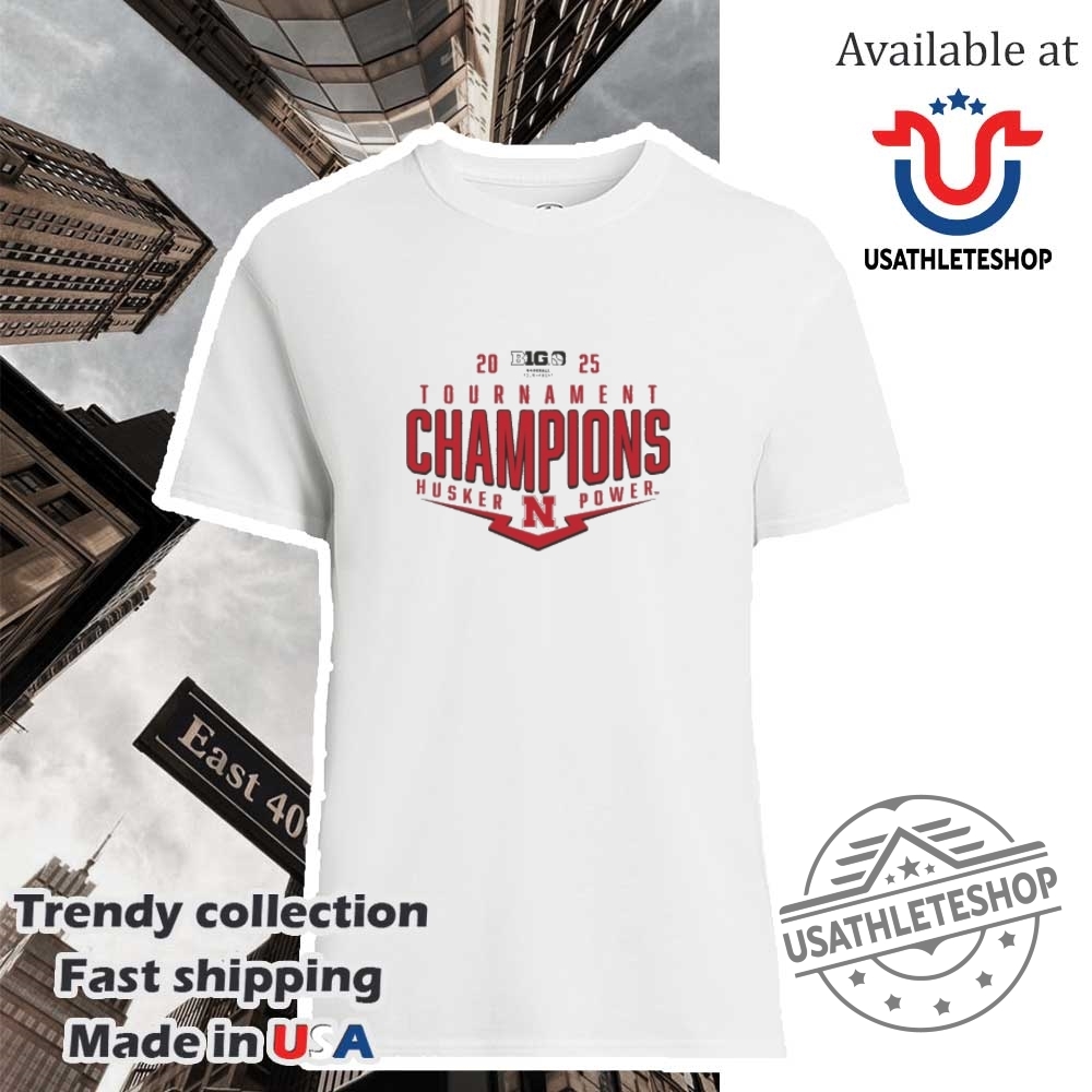 "Shop Vintage and Farewell Tour Shirts: Indy 500 & WWE Highlights" 17 Nebraska Huskers 2025 Big Ten Baseball Conference Tournament Champions Playoff Pitch Shirt