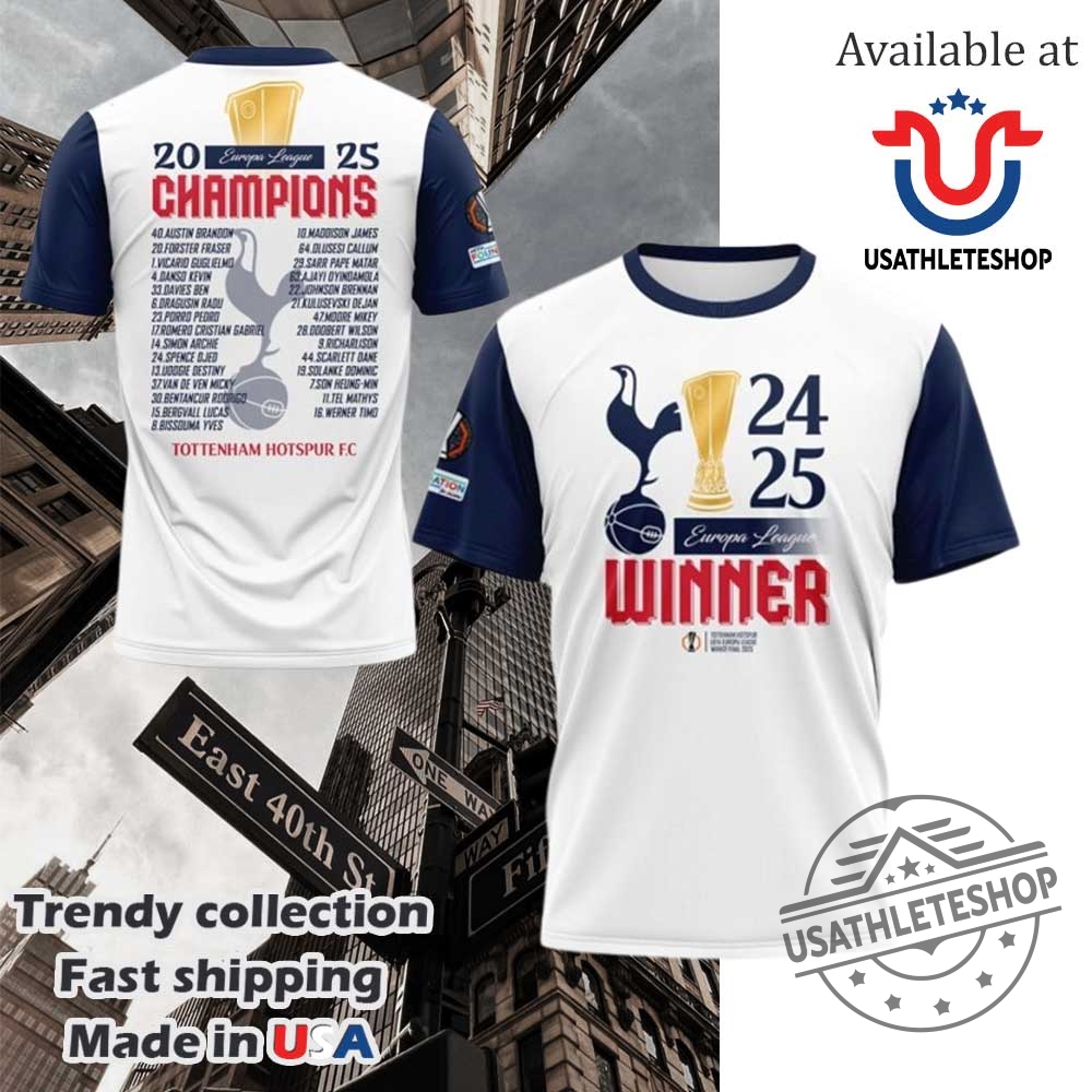 Uefa Europa League Winner 20242025 Tottenham Hotspur Tshirt
