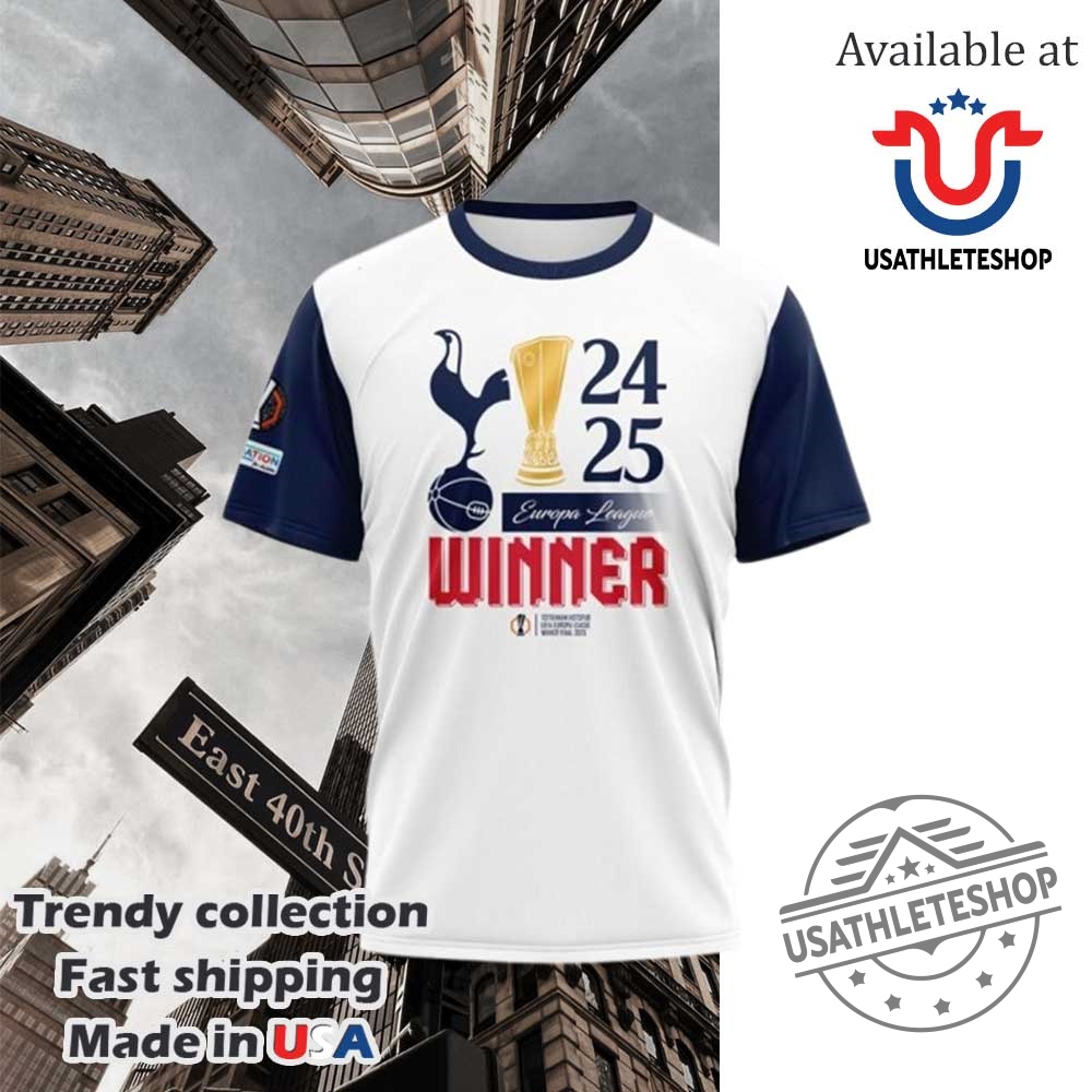 Uefa Europa League Winner 20242025 Tottenham Hotspur Tshirt 4 UEFA Europa League Winner 2024-2025 Tottenham Hotspur T-Shirt