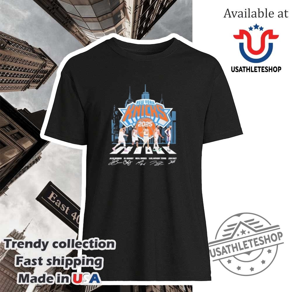 "Shop Vintage and Farewell Tour Shirts: Indy 500 & WWE Highlights" 24 New York Knicks 2025 Signature Shirt