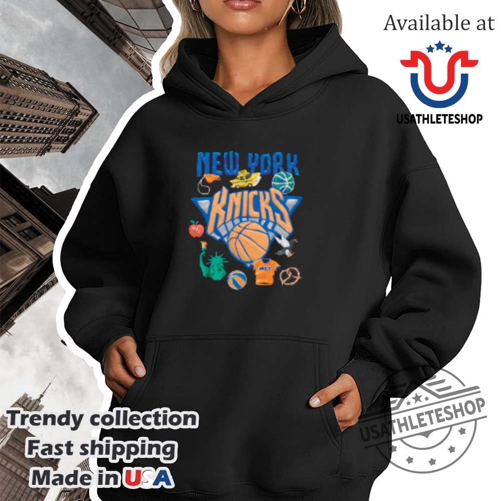 New York Knicks City Icons Tshirt Nyc Landmark Graphic Nba Fan Tee 4 New York Knicks City Icons T-Shirt – NYC Landmark Graphic NBA Fan Tee