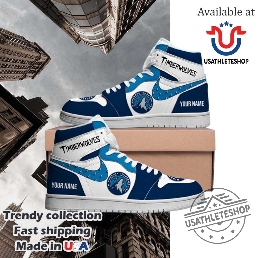 Minnesota Timberwolves Personalized Name Nba Air Jordan Sneaker