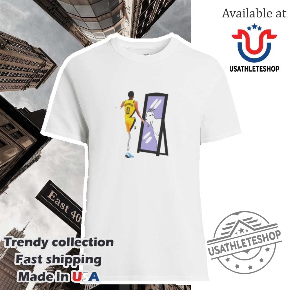 Tyrese Haliburton 0 Goat Indiana Pacers 2025 Nba Playoff Shirt