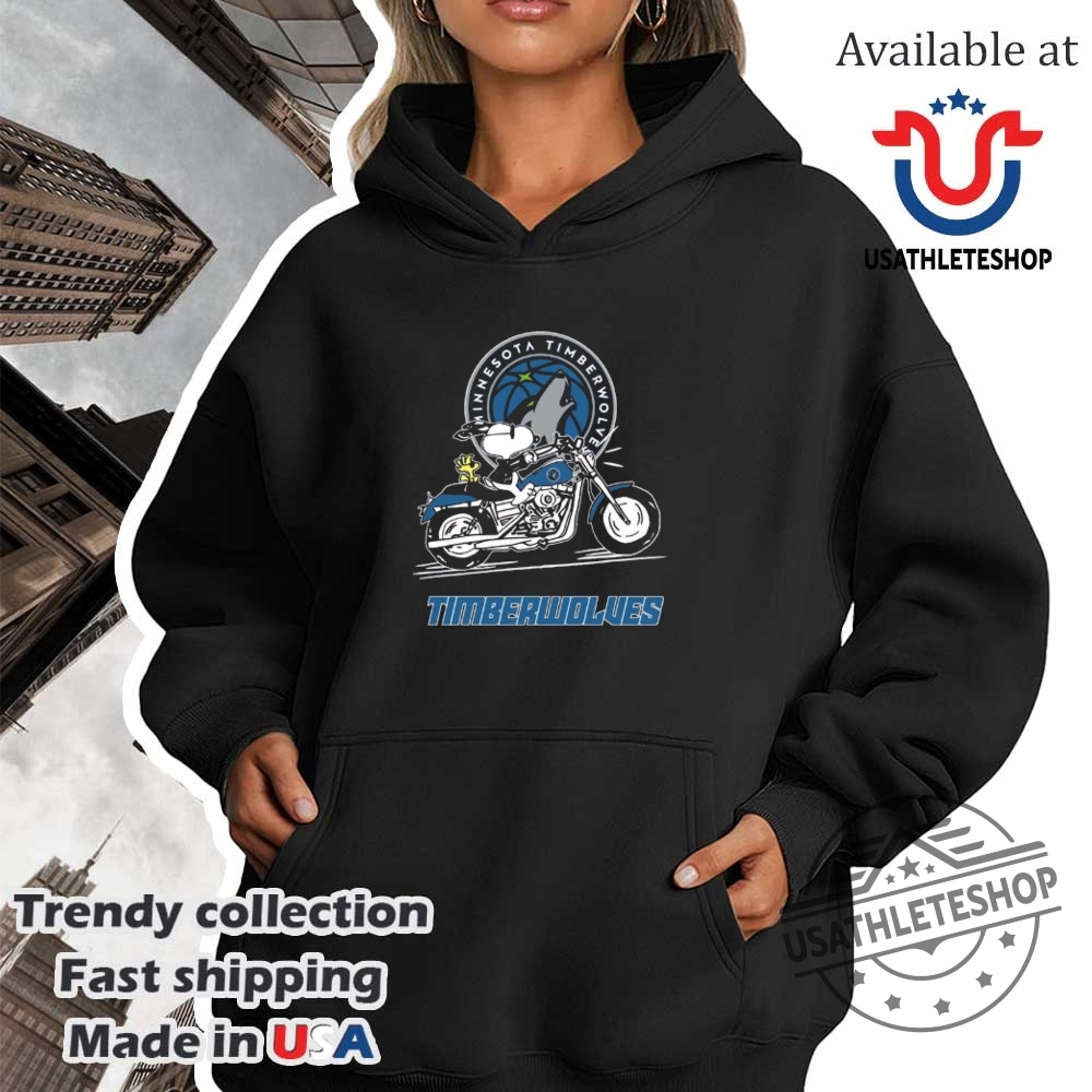 Snoopy And Woodstock Driving Motorbike Minnesota Timberwolves Shirt 4 Snoopy and Woodstock driving motorbike Minnesota Timberwolves shirt