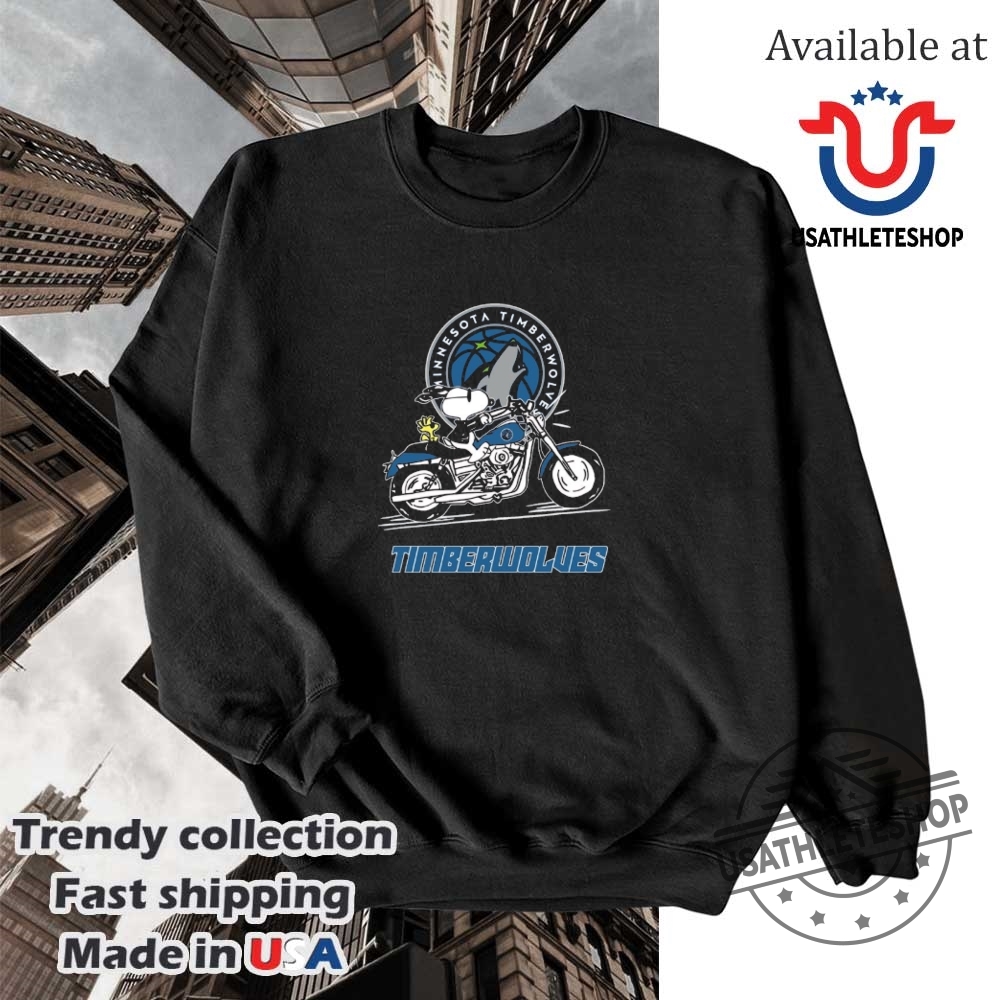 Snoopy And Woodstock Driving Motorbike Minnesota Timberwolves Shirt 5 Snoopy and Woodstock driving motorbike Minnesota Timberwolves shirt