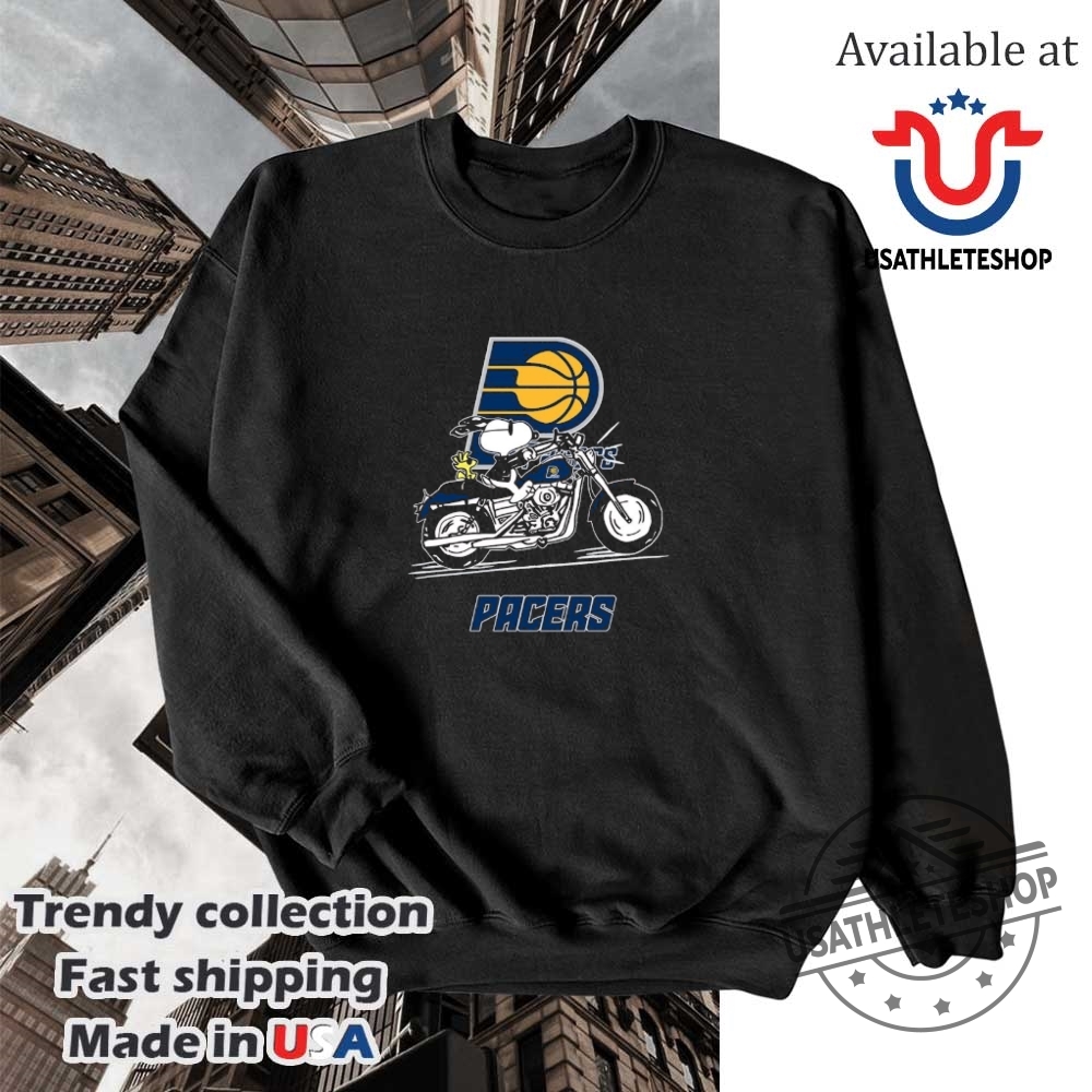 Snoopy And Woodstock Driving Motorbike Indiana Pacers Shirt 5 Snoopy and Woodstock driving motorbike Indiana Pacers shirt