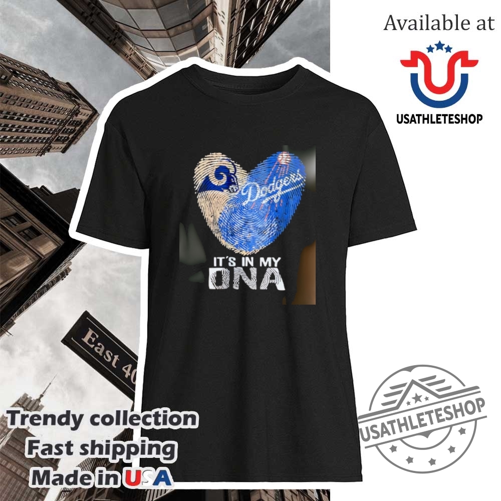 Its In My Dna Dodgers Heart Shirt