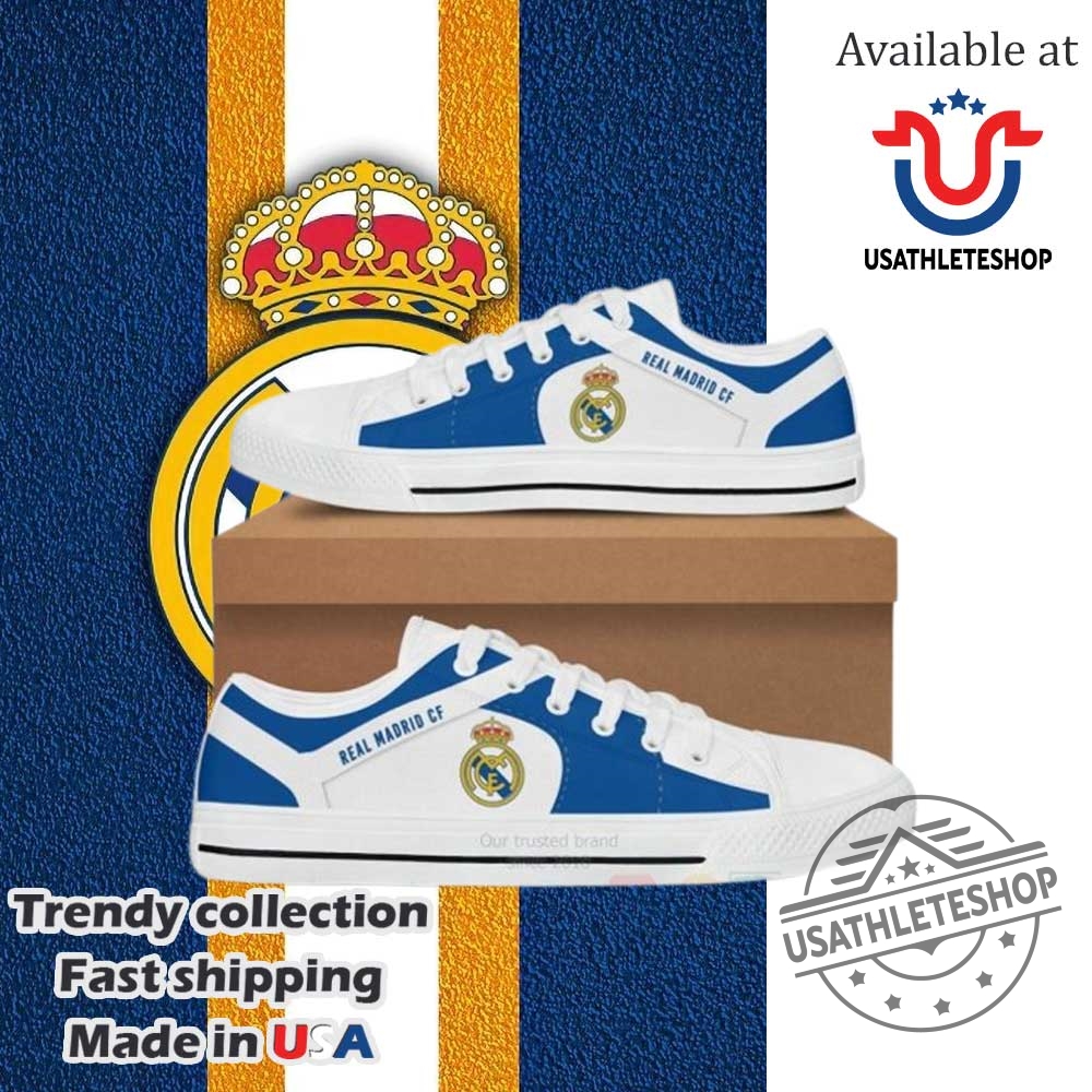 Real Madrid Blue White Low Top Shoes White Sole