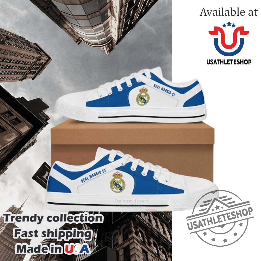 Real Madrid Blue White Low Top Shoes White Sole 3 Real Madrid Blue White Low Top Shoes White Sole