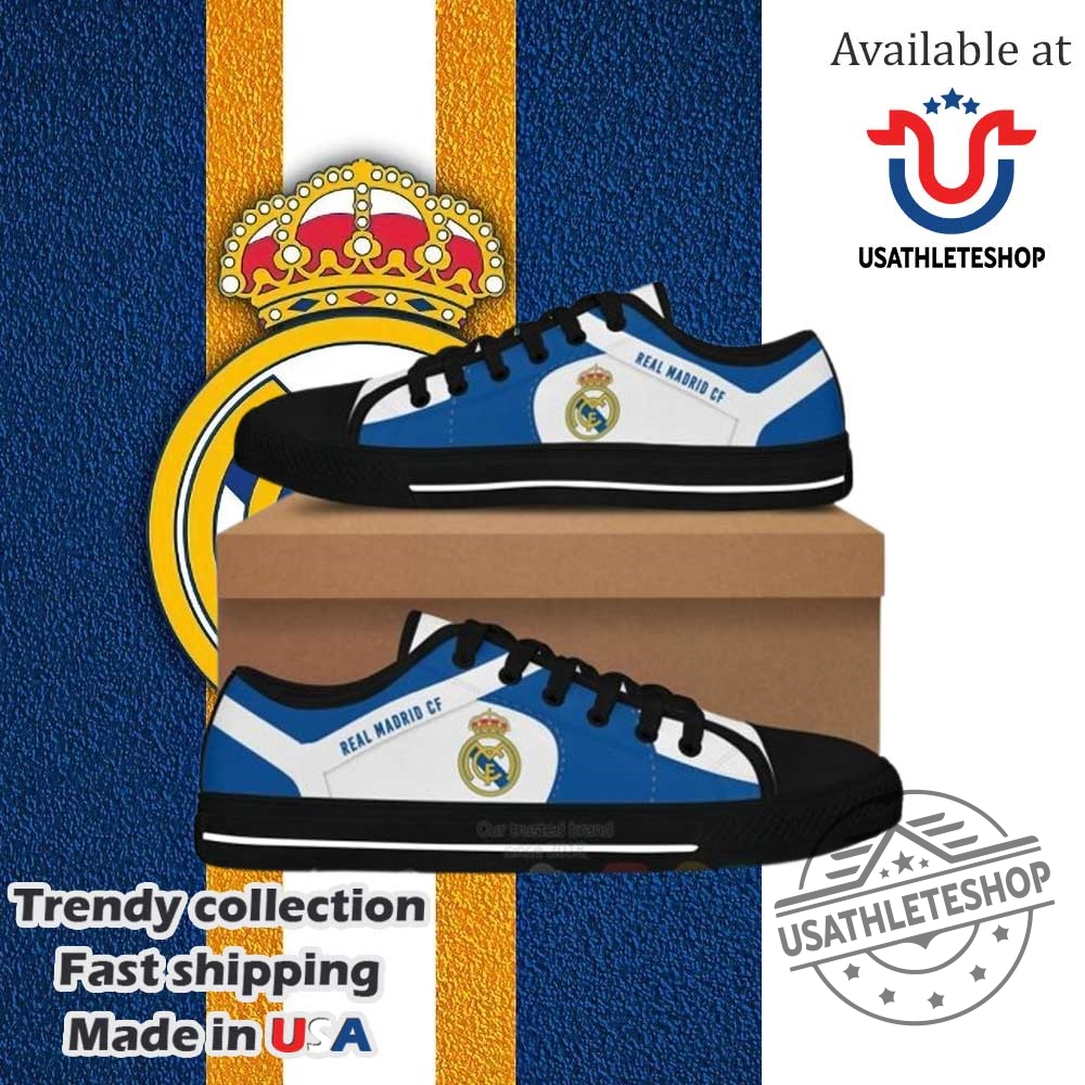 Real Madrid Blue White Low Top Shoes Black Sole