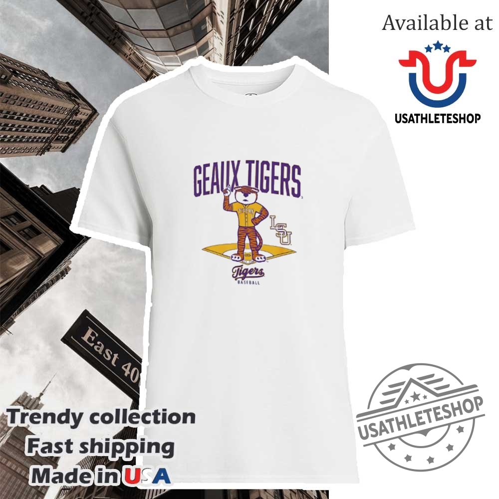 Geaux Tigers Mascot Diamond Lsu Tigers Baseball Shirt