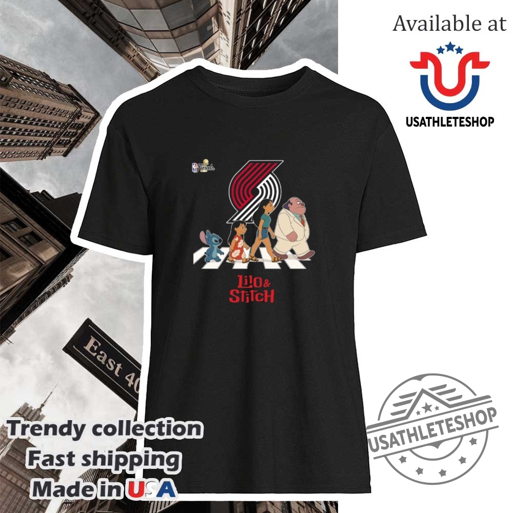 "Top Must-Have Jerseys and Shirts for Sports Enthusiasts in 2023" 6 Portland Trail Blazers Nba Lilo And Stitch Characters Abbey Road Shirt
