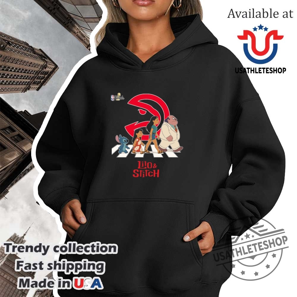 Atlanta Hawks Nba Lilo And Stitch Characters Abbey Road Shirt 4 Atlanta Hawks NBA Lilo and Stitch characters abbey road shirt
